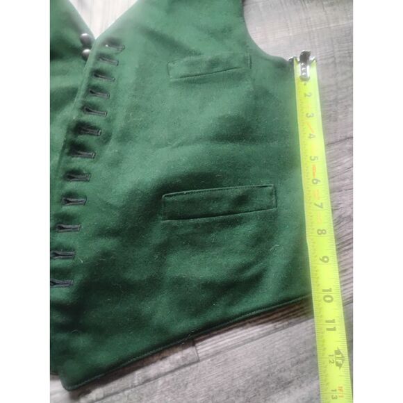 Unknown Label 1910'S - 1920'S Men's Size Medium Green Wool Vest - Vintage - Picture 5 of 5